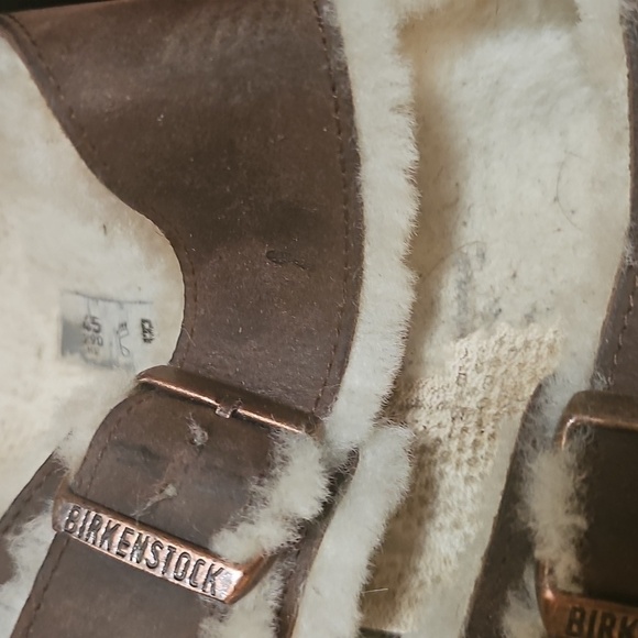 Birkenstock Mens Arizona Shearling Leather Sandals Size 12 - Picture 4 of 9